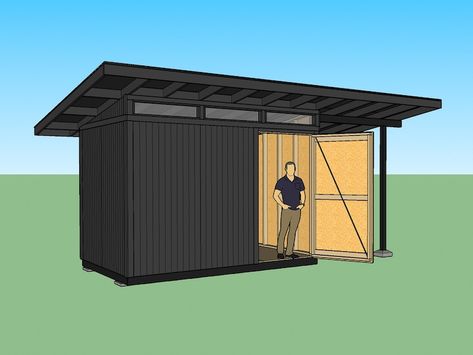 Modern Shed Plans PDF 8X12 10X12 8X20 Step-by-step DIY - Etsy New Zealand Lash Shed, Modern Shed Plans, Porch Construction, Blueprint Construction, Small Shed Plans, Volcano House, Shed Blueprints, Shed Plans 12x16, Shed With Porch