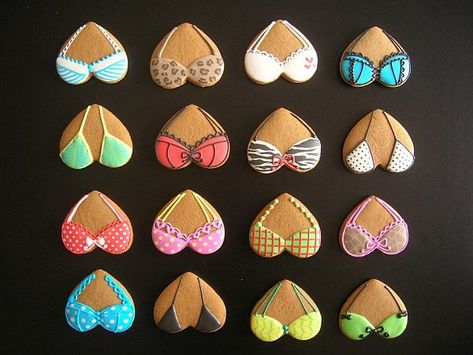 Cookie Decorating: When Making Sweets Becomes Art Lingerie Cookies, Bachelorette Cookies, Making Sweets, Summer Cookies, Crafts Easter, Diy Cookie, Creative Cookies, Cookie Inspiration, Valentine Cookies