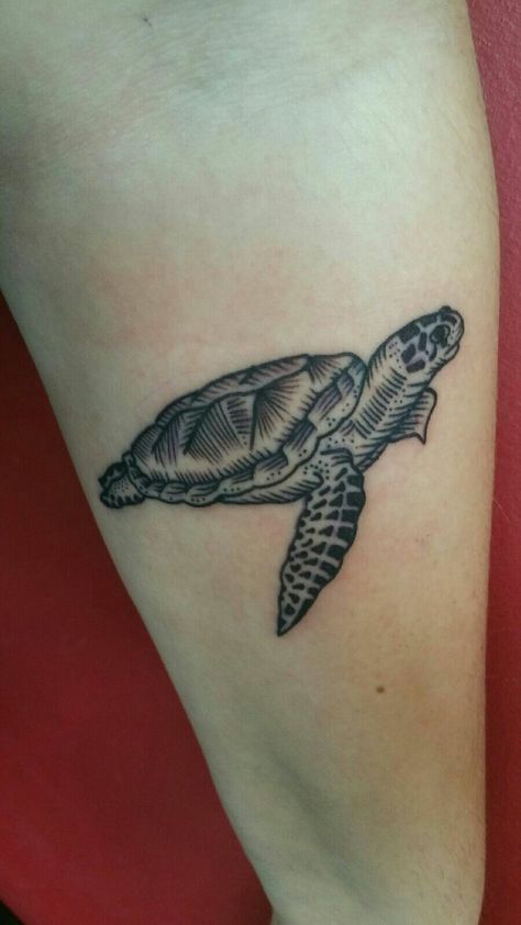 Sea turtle memorial tattoo, left forearm (#1) Memorial Tattoo, Sea Turtle, Tattoo Ideas, Tattoos