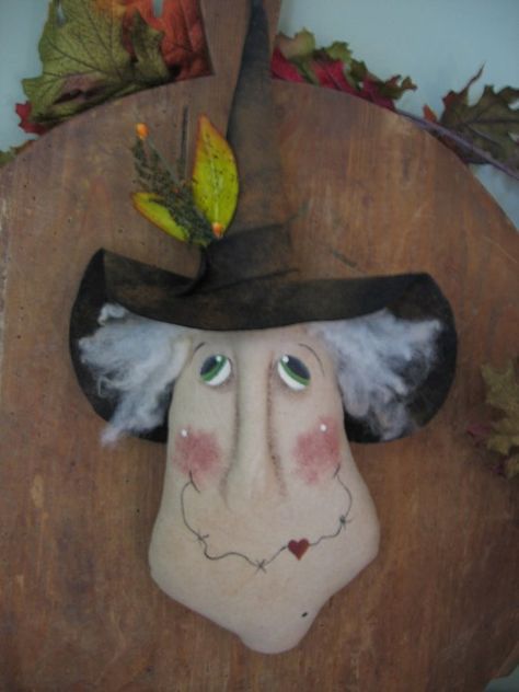 Witch Door Hanger EPATTERN-Primitive Country Halloween Cloth Doll Craft Digital Download Sewing Patt Witch Door Hanger, Witch Door, Halloween Witch Dolls, Country Halloween, Primitive Patterns, Witch Diy, Halloween Witch Hat, Primitive Halloween, Witch Doll