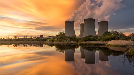 Nuclear Power Station by vlastas Nuclear power plant by sunset in the landscape with small lake. Timelapse video. Nuclear Power Plant Aesthetic, Nuclear Aesthetic, Radioactive Wallpaper, Nuclear Engineering, Joker Videos, Thermal Power Plant, Plant Activities, Nuclear Power Station, Timelapse Video