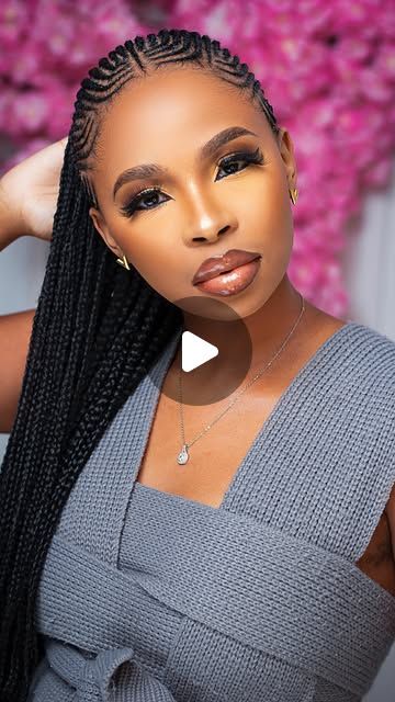 Cornrow And Individual Braids, Simple Scalp Braids For Black Women, Four Cornrows Braids For Black Women, Tribe Braids For Black Women, Fulani Bob Braids Hairstyles, Half Ghanian Lines Hairstyles Latest, Normal Braids Hairstyles, Nice Braids Hairstyles For Black People, Pondo Hairstyle With Gel