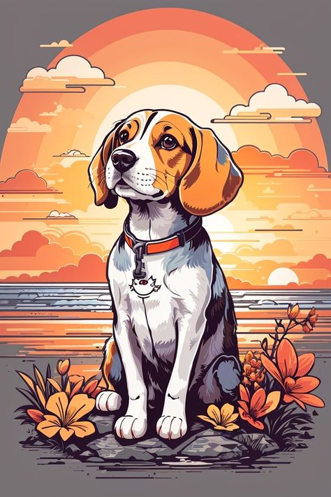 Painting Clipart, Dogs Watercolor, Watercolor Dogs, Dog Watercolor Painting, Beagle Art, Cats Art Drawing, Abstract Art Images, Puppy Art, Canine Art