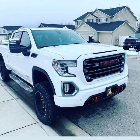 GMC Chevrolet Trucks Silverado, Gmc 4x4, Broken Iphone Screen, Jacked Up Truck, Gmc Trucks Sierra, Medicine Snaps, Delivery Pictures, White Truck, Latest Car