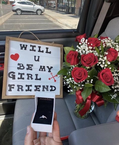 Will You Be My Girlfriend Proposal Ideas Flowers, Will You Be My Girlfriend Ideas Flowers, Asking To Be My Gf, Would You Like To Be My Girlfriend Ideas, Ask To Be Gf Ideas, Cute Valentines Proposals, Relationship Proposal Ideas, Ask To Be Girlfriend Ideas Proposals, Cute Gf Proposal