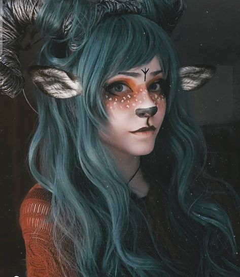 Faerie Makeup, Faun Costume, Fawn Costume, Deer Makeup, Ren Faire Outfits, Animal Makeup, Gothic Makeup, Fantasy Movies, What Is Your Favorite