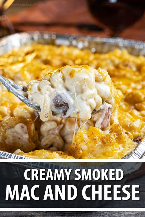 Smoked Gouda Mac And Cheese With Bacon, Smoked Cheese Appetizers, Traeger Max And Cheese, Smoked Oxtail Mac And Cheese, Pit Boss Mac And Cheese, Smoked Bacon Mac And Cheese Recipe, Smoked Chicken Mac And Cheese, Smoky Macaroni And Cheese, Smoked Mac And Cheese Recipes Traeger