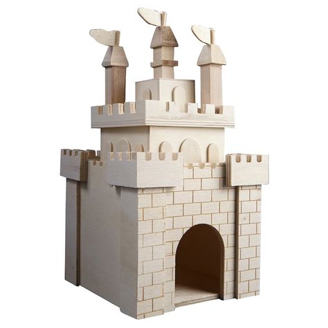 Girls Bunk Beds, Cardboard Castle, Wooden Castle, Wood Birdhouses, Cardboard Box Crafts, Decorative Bird Houses, Playful Decor, Princess Castle, Miniature Figures