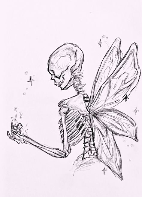 Skeleton Drawings, Fairy Drawings, Animation Art Sketches, Art Tools Drawing, Easy Drawings Sketches, Art Diary, Doodle Art Designs, Mini Drawings, Art Drawings Sketches Creative