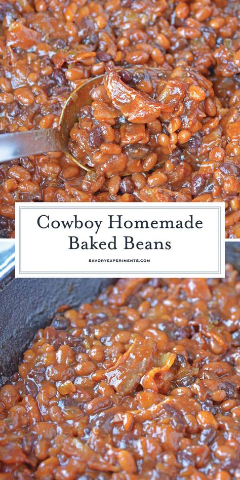 Baked Beans With Hamburger, Cowboy Dinner, Baked Bean Recipe, Homemade Baked Beans Recipe, Cowboy Baked Beans, Baked Beans From Scratch, Simple Baked Beans Recipe, Easy Baked Beans, Smoked Recipes