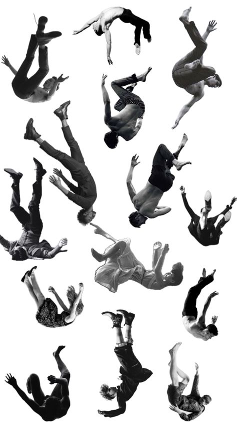 #falling Poses Reference Falling, Body Falling Reference, Falling People, Human Falling Reference, Falling Body Reference, Falling Down Pose, Someone Falling Reference, Someone Falling Backwards Reference, People From Behind