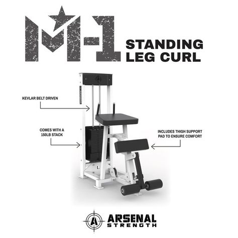 Arsenal Strength M1 Standing Leg Curl Standing Leg Curl, Leg Curl, Strength Training Equipment, Belt Drive, Training Equipment, Lower Body, Strength Training, The Body, Arsenal