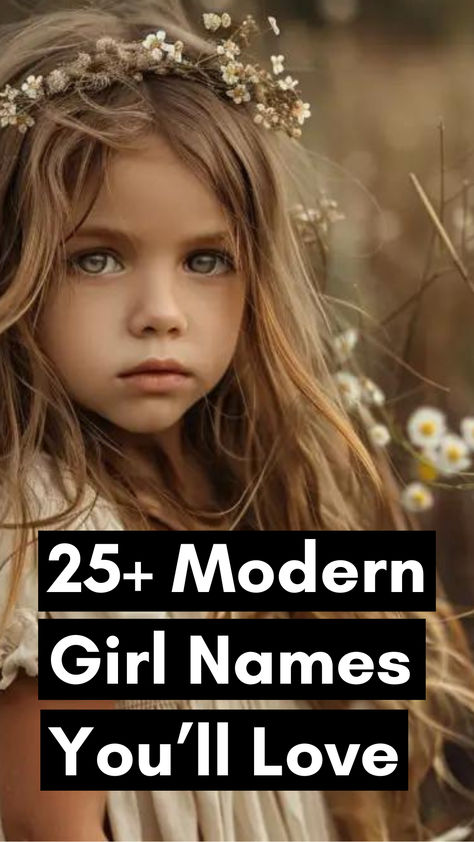 baby girl names Modern Girl Names, Modern Baby Girl Names, Baby Name Ideas, List Of Girls Names, Modern Baby Names, Modern Baby Girl, Unisex Name, Sweet Nursery