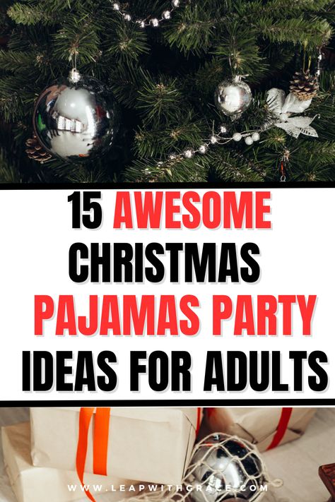 Get ready to cozy up and celebrate the holidays in style with our blog post on 10 awesome Christmas pajamas party ideas for adults! Whether you're planning a festive pajama-themed gathering or just want to elevate your holiday loungewear game, we've got the inspiration you need. Explore our ideas for a comfy and cheerful Christmas celebration that's perfect for adults. Don't forget the hot cocoa! Christmas Pajamas Party Ideas, Pajamas Party Ideas, Christmas Pajamas Party, Pajama Party Games, Adult Pajamas Party, Party For Adults, Adult Christmas Pajamas, Holiday Loungewear, Party Ideas For Adults