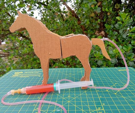 Horse Stem Activities, 3d Art Projects, Running Horse, Barrel Horse, Horse Crafts, Cub Scout, Homemade Costumes, Running Horses, Cardboard Art