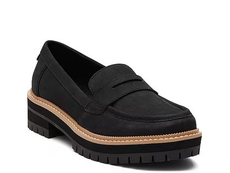 Shop Women's Black & Brown Lug Loafers Size 7.5 | DSW Loafers Trend, Oxford Pumps, Trending Sneakers, Penny Loafer, Kids Sandals, Penny Loafers, Lug Sole, Loafers For Women, Dress With Boots