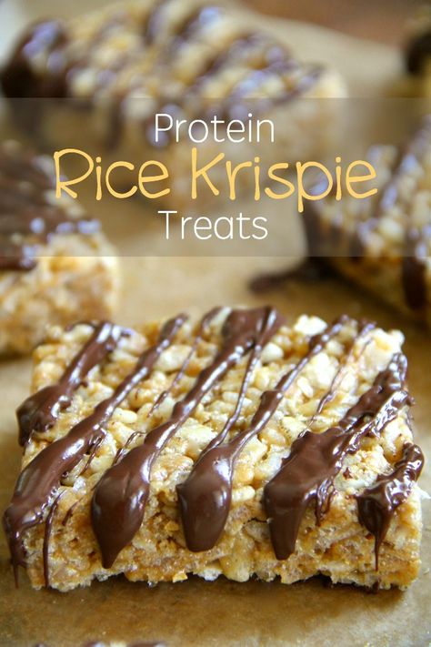 Protein Rice Krispie Treats -- a grown-up twist on a classic childhood favourite! Made without butter or marshmallows, these healthy bars are vegan, gluten-free, refined sugar-free, and make a great balanced snack! || runningwithspoons.com Protein Rice Krispie Treats, Protein Rice Crispy, High Protein Rice, Protein Rice Crispy Treats, Protein Rice, Protein Baking, Healthy Protein Snacks, Healthy Bars, Protein Bar Recipes