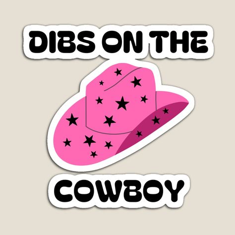 Get my art printed on awesome products. Support me at Redbubble #RBandME: https://www.redbubble.com/i/magnet/Dibs-On-The-Cowboy-by-WketchArt/154079762.TBCTK?asc=u Dibs On The Cowboy, Cowboy Design, Stickers Printable, The Cowboy, Printable Stickers, Awesome Products, My Art, Magnets, Cowboy