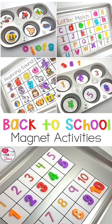 Magnet Activities, Literacy Centers Kindergarten, Preschool Centers, Kindergarten Lesson Plans, Kindergarten Centers, Preschool Literacy, Kindergarten Lessons, Kindergarten Literacy, Toddler Learning Activities