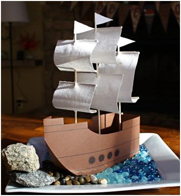 Thanksgiving Craft Ideas For Kids : Parenting Healthy Babies Mayflower Craft, Mayflower Ship, Boat Crafts, Ship Craft, Thanksgiving Crafts For Kids, Thanksgiving Diy, Thanksgiving Kids, Easy Thanksgiving, Thanksgiving Parties