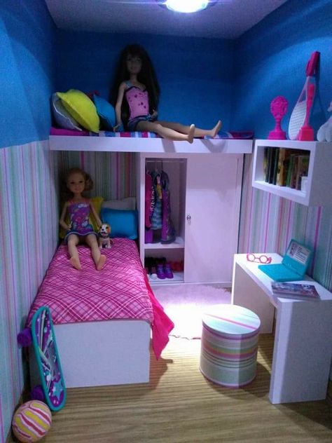 Barbie Doll Bunk Beds Diy, Barbie Doll Bedroom Ideas, Barbie Bed Diy, Barbie Bedroom Ideas, Home Decor Ideas Paint, Hypebeast Room Ideas, Home Decor Ideas Apartment, Home Decorations Ideas, Home Decor Ideas Kitchen