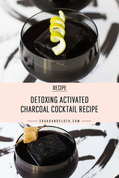 Activated charcoal has been making rounds as a good detoxifying product and it actually works! In and out it goes - it binds all toxins in your gut and then you flush it out. So I thought, what better way to consume activated charcoal than to make it into an enjoyable cocktail recipe? Click to learn the recipe. Activated Charcoal Drink, Activated Charcoal Recipes, Charcoal Cocktail, Ice Cream Cocktails, Active Charcoal, Cocktail And Mocktail, Infused Vodka, Drinks Alcohol, Mocktail Recipe