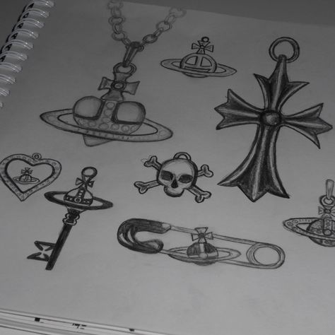 Vivien Westwood Tattoo, Vivienne Westwood Tattoo Design, Vivienne Westwood Sketches, Vivienne Westwood Drawing, Vivienne Westwood Tattoo, Nana Tattoo, Necklace Drawing, Vivienne Westwood Jewellery, Stylist Tattoos