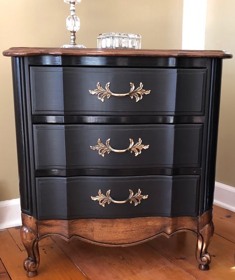 Black Dresser, Black Dressers, Diy Furniture Renovation, Furniture Rehab, Dresser Makeover, Furniture Renovation, Design Challenge, Chalk Paint Furniture, Refurbished Furniture