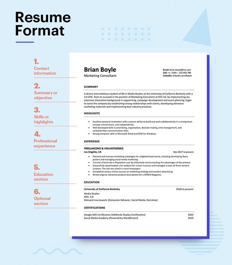 Deciding what resume format to use is extremely important if you want the employer to easily recognize that you are a match for the position. #resume #resumeformat #resumetips #resumedesign New Resume Format, Professional Resume Format, Internship Resume, Resume Building, College Resume, Resume Ideas, Resume Advice, Chronological Resume, Resume Format For Freshers