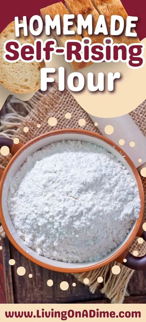 If a recipe calls for self rising flour, don't run to the store! You can make your own for less with our easy homemade self-rising flour recipe using ingredients you already have! Make Your Own Self Rising Flour, How To Make Self Rising Flour, Self Rising Flour Recipes, Make Self Rising Flour, Self Rising Flour, Flour Recipes, Wheat Flour, Easy Homemade, Recipe Using