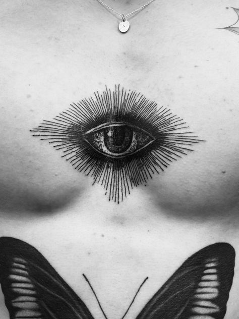 Spiderweb Chest Tattoo, Eye Tattoo On Chest, Eye Chest Tattoo, Goth Witch, Eye Tattoo, Wishing Well, Chest Tattoo, I Tattoo, Tattoo Artists