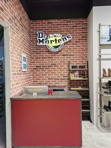 Dr.Martens footwear shoeswear brand Dr Martens Store, Shop Layout, Store Fixtures, Shop Furniture, Dr. Martens, Furniture Shop, Furniture Store, Layout, Outdoor Decor