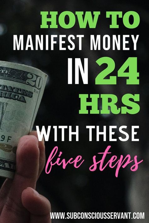 Need to manifest money fast? Then use these 5 law of attraction steps. Can work even if you need money quick, like in 24 hours quick. #SubconsciousServant #Manifesting #Money #LawOfAttraction #LOA Motivation Affirmations, Success Manifestation, Manifest Abundance, Law Of Attraction Money, Spiritual Meditation, Attraction Quotes, Abundance Affirmations, Mental Training, Law Of Attraction Tips