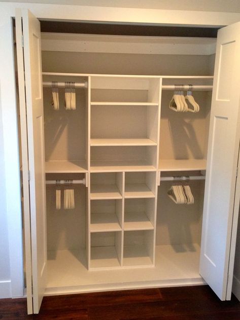 Closet Remodel Diy, Small Closet Solutions, Bedroom Closet Doors, Closet Small Bedroom, Organization Closet, Walking Closet, No Closet Solutions, Closet Design Layout, Closet Renovation