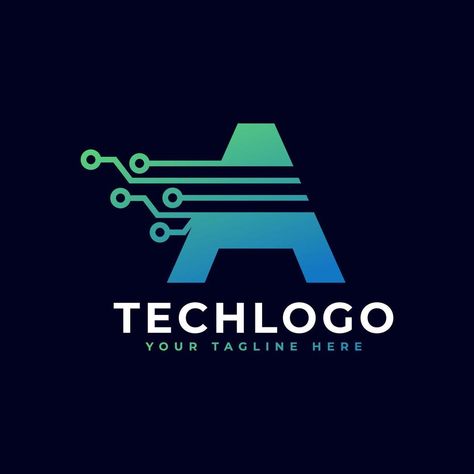 Tech Letter A Logo. Futuristic Vector Logo Template with Green and Blue Gradient Color. Geometric Shape. Usable for Business and Technology Logos. Gadgets Logo, Letter A Logo, Blue Gradient, Un Logo, Logo Design Creative, Letter A, Technology Logo, Tech Design, Financial Advisors