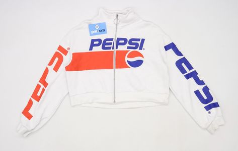 H&M Womens Size XS Graphic Cotton Blend White Lightweight Pepsi Sweatshirt (Regular) Pepsi Sweatshirt, Womens Hoodies, Puma Jacket, Adidas Jacket, Motorcycle Jacket, Hoodies Womens, H&m, Cotton Blend, Athletic Jacket