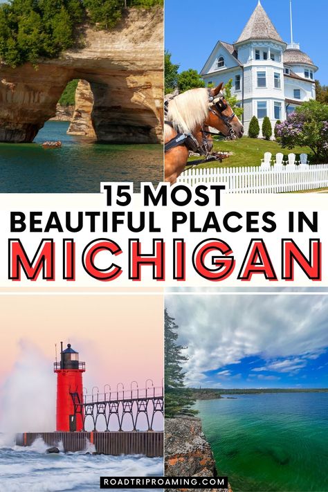 Michigan Alert! Discover the stunning beauty of The Great Lakes State! With its breathtaking views, rich history, gorgeous beaches, lush forests, and quaint towns, Michigan offers endless natural wonders. Ready to explore? Great Lakes Family Vacation, Places To Visit In Michigan, Michigan Beach Towns, Michigan Travel Destinations, Michigan Road Trip, Michigan Summer, Michigan Vacations, Michigan Beaches, Midwest Travel