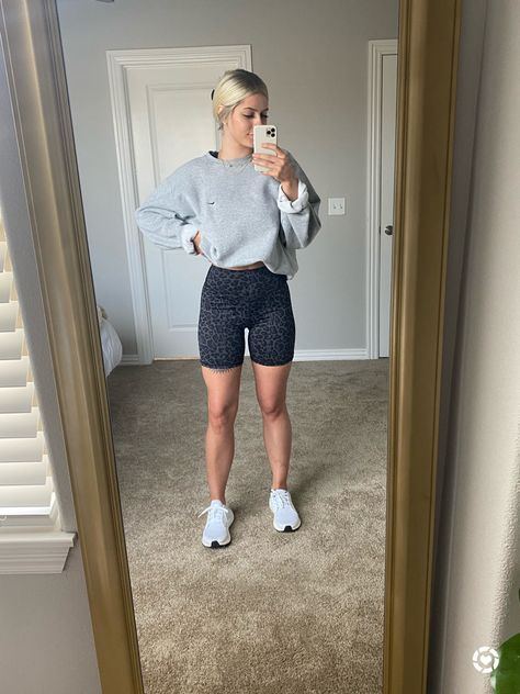 Biker shorts, active wear, lounge clothes, workout attire, ootd, leopard print, high waisted, Nike ultraboost Ultraboost Outfit Women, Adidas Ultra Boost Women Outfit, Ultraboost Outfit, Adidas Ultra Boost Women, Ultra Boost Women, Active Outfits, Adidas Outfit, Adidas Ultra Boost, Running Clothes