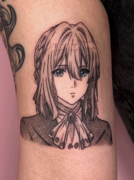 Violet Evergarden Tattoo, Tattoo Ideas Anime, Violet Evergreen, Moon Tattoo Designs, Violet Evergarden, Anime Tattoos, Moon Tattoo, Tattoos And Piercings, Piercings