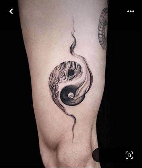 Inner Piece Tattoo, Daoism Tattoo, Taoism Tattoos, Zen Tattoo For Women, Ying Yang Tattoo For Men, Life Goes On Tattoo Ideas, Dark Meaning Tattoos, Ink Style Tattoo, Vibration Tattoo