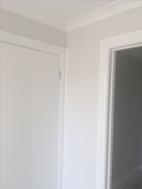 Dulux bleaches quarter walls and lexicon half skirting and ceiling Dulux Lexicon Half, Lexicon Paint Walls, Lexicon Quarter Walls, Dulux Lexicon, Bedroom Paint Color Inspiration, Interior Wall Colors, Hallway Colours, House Paint Interior, Paint Color Inspiration