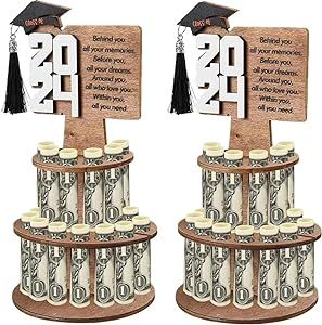 Generic 2 Pack 2024 Graduation Gift Money Holder,Wooden Graduation Gift Double Cash Clip,Graduation Party Supplies, ZXC001 Congrats Grad Card, Gift Money Holder, Decoration Stand, Graduation Money Gifts, Graduation Money, Gift For Graduation, Gift Money, Graduation Party Themes, Mum Daughter