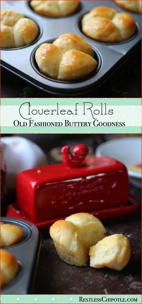 This old fashioned clover leaf rolls recipe will be your favorite! Easy to make buttery, tender dinner rolls are just right for holidays and family dinners. Ready to make them? Just click through! http://RestlessChipotle.com Clover Leaf Rolls, Cloverleaf Rolls Recipe, Cloverleaf Rolls, Restless Chipotle, Homemade Dinner Rolls, Baked Rolls, Dinner Rolls Recipe, Meat Dinners, Homemade Dinner