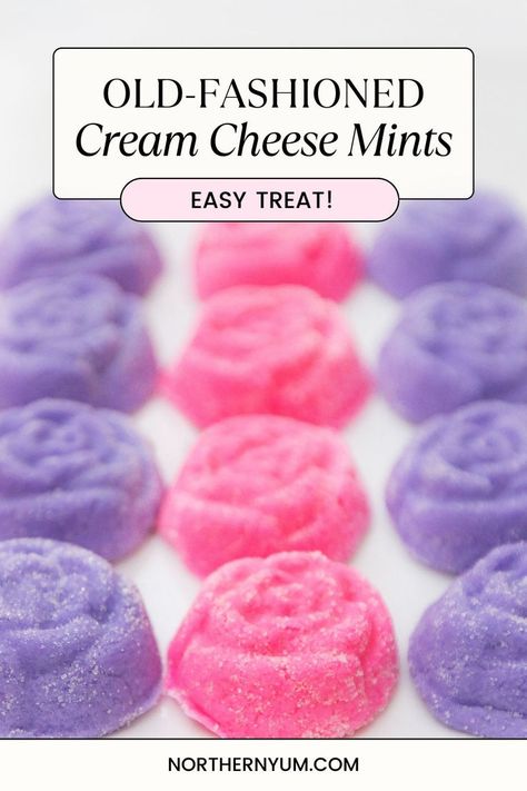 Cream Cheese Mints - Easy Party Treat Cream Cheese Mints Wedding, Old Fashioned Butter Mints Recipe, Candy Molds Recipes, Easy Party Treats, Cream Cheese Mints Recipe, Wedding Mints, Mints Recipe, Easter Animals, Easy Easter Treats