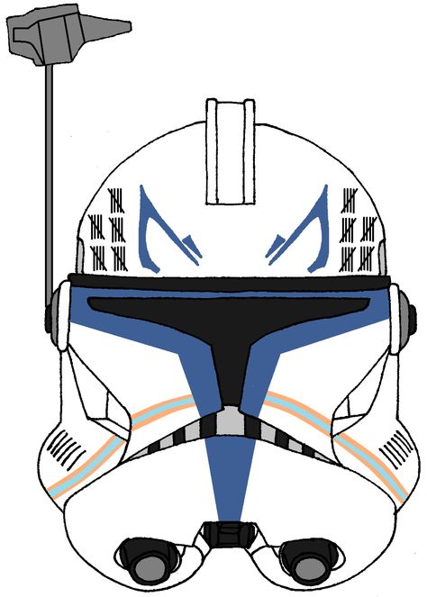 Clone Trooper Captain Rex's Helmet 3 Star Wars Rex Helmet, Captain Rex Helmet Art, Clone Trooper Helmet Art, Captain Rex Helmet Tattoo, Clone Trooper Helmet Drawing, Rex Helmet Star Wars, Clone Trooper Helmet Tattoo, Captain Rex Drawing, Captain Rex Tattoo