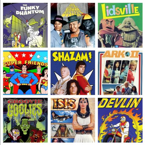 Let's again visit some cool and fun '70s Saturday morning cartoons and live action shows. Plotlines, photos, videos and more guide us down this nostalgic look back at classic Saturday morning television. Saturday Morning Cartoons 80s, Best Cartoons, 70s Cartoons, Cartoon Character Costume, Josie And The Pussycats, Morning Cartoon, Ghost Busters, Saturday Morning Cartoons, Cartoon Tattoos