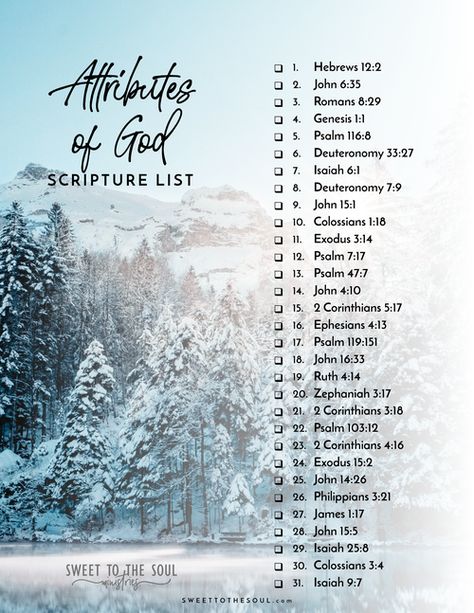 Attributes Of God Scriptures, Gospel Reading Plan, Attributes Of God Printable, Attributes Of God With Verses, Scripture Writing Plans 2023, The Attributes Of God, Scripture List, September Scripture Reading Plan, Christmas Scripture Writing Plan