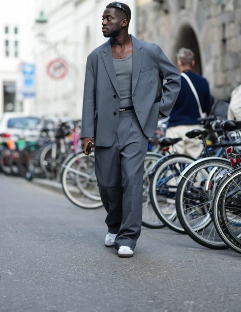 Oversized Blazer Men Outfit, Oversized Blazer Men, Gray Blazer Men, Blazer Men Outfit, Oversize Blazer Outfit, Oversized Blazer Outfit, Smart Fashion, Oversize Blazer, Blazer Men