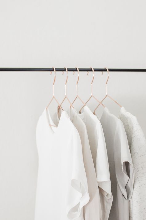 Minimal Capsule Wardrobe, Silk Tee, Minimal Wardrobe, Minimal Aesthetic, Clothing Photography, Clothes Rack, Minimalist Wardrobe, Scandi Style, Wardrobe Inspiration