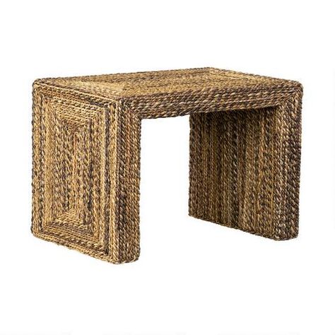 Natural Braided Seagrass Henry Accent Table | World Market Rh Living Room, British Colonial Home, Beach Theme Nursery, Wedding Beach Party, Basket Furniture, Peacock Chairs, Side Table Modern, Accent Table Decor, Beach House Furniture